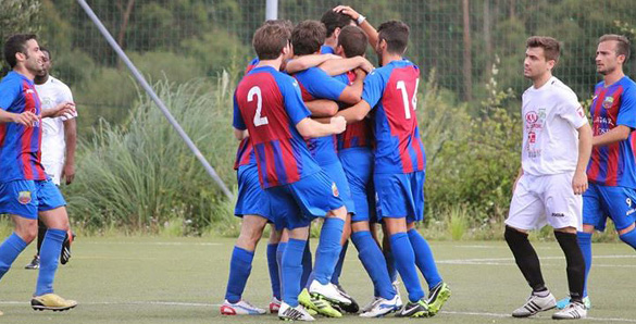 Celebrando el 1-0 frente al Dorneda en la final de copa